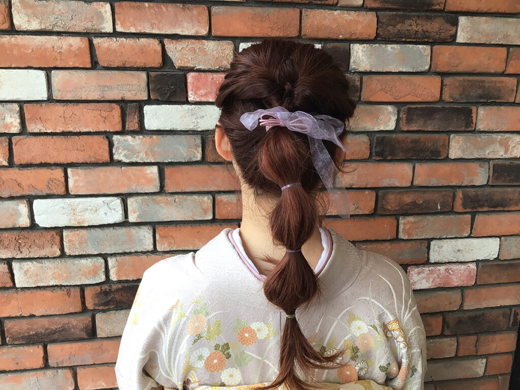 玉ねぎヘア後ろからの写真