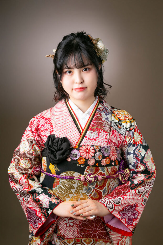 振袖を着たお嬢様