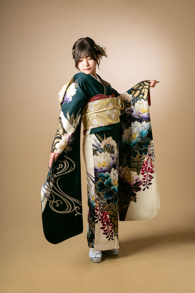 振袖を着たお嬢様